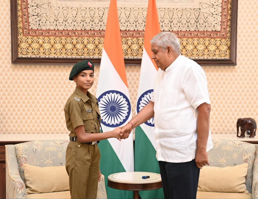 Anchal Chouhan with Vice President