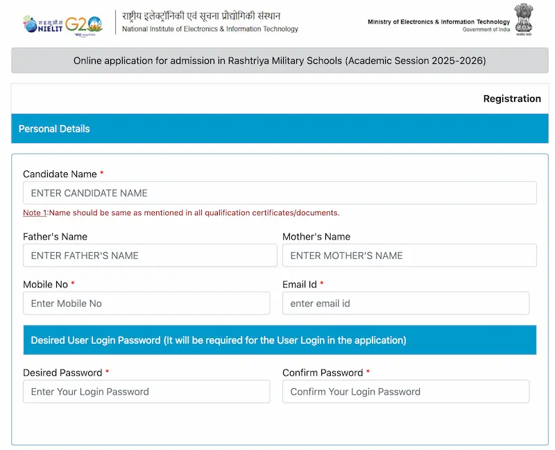 RMS Online registration form 2024