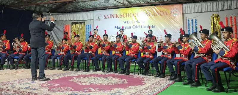 Sainik School cadets at band performance 2024